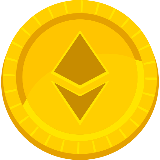 Ethereum coin: Ethereum symbol of the shape of a coin